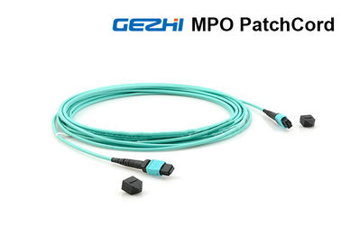 24 Cores MPO Connector Fiber Optic Cord , 10G OM3 Fiber Optic Jumper Cables